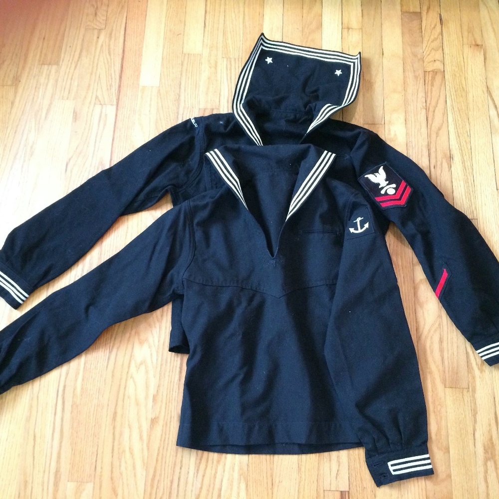 Set of two vintage jumpers Navy sailor shirts